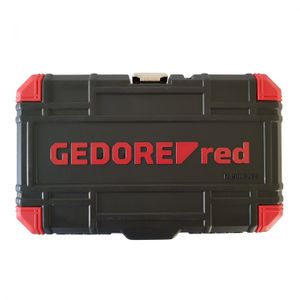Jogo Soquetes 1/4 com 33 Pcs Sextavado 4-13MM Gedore Red