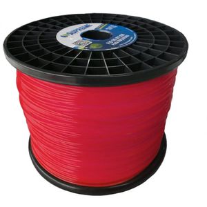 Fio Nylon Supreme Quadrado 3,0mm rolo com 2kg cor Vermelho