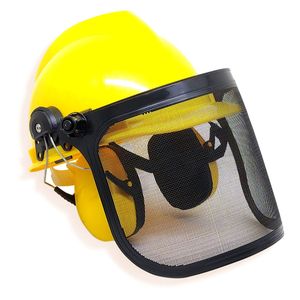 Capacete Proteção Facial e Abafador Nylon Completo Motosserra e Roçadeiras