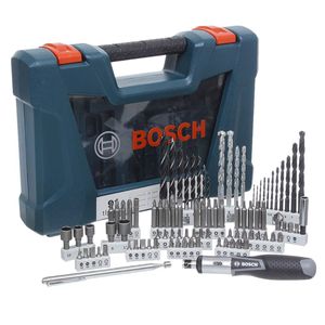 Jogo Brocas e Bits em Titânio Bosch VLINE 91 peças com Maleta